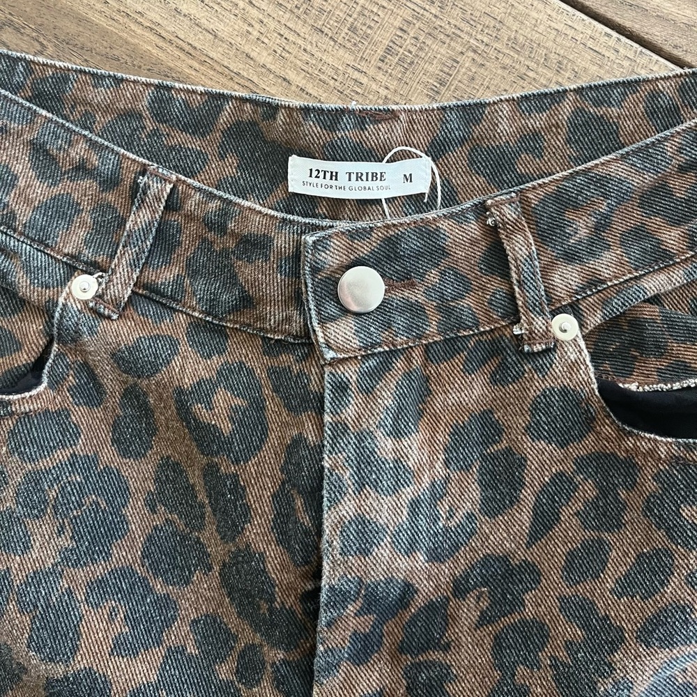 12th Tribe Midland Leopard Print Women Jeans/Pants